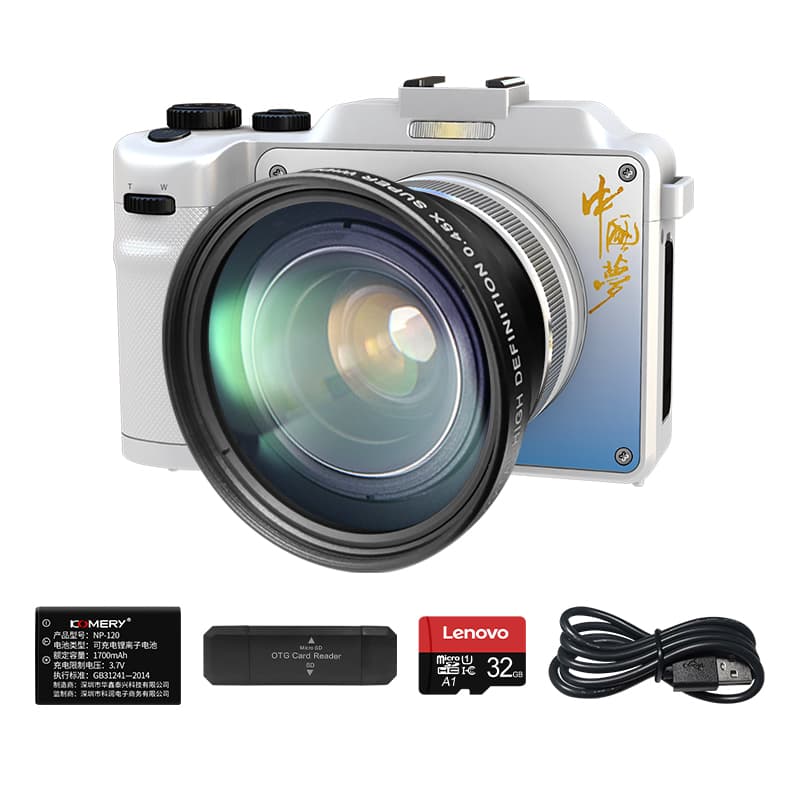 Цифровые фотоаппараты Komery DW32, 48 миллионов беззеркальных фотоаппаратов, HD-камера для студентов, камера начального уровня, широкоугольные объективы для путешествий, белые