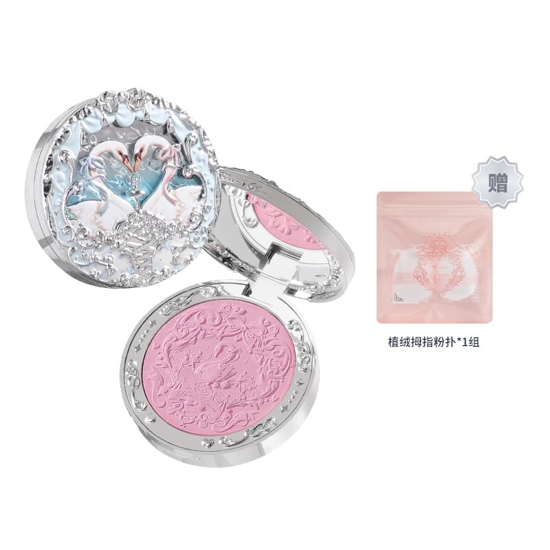 Флисовые румяна Flower Knows Swan Ballet, блестящие, корректирующие тон кожи, матовый цвет лица, натуральный 5 г