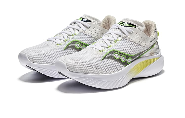 Saucony Kinvara Elite 14 Нескользящие легкие низкие кроссовки женские белые зеленые