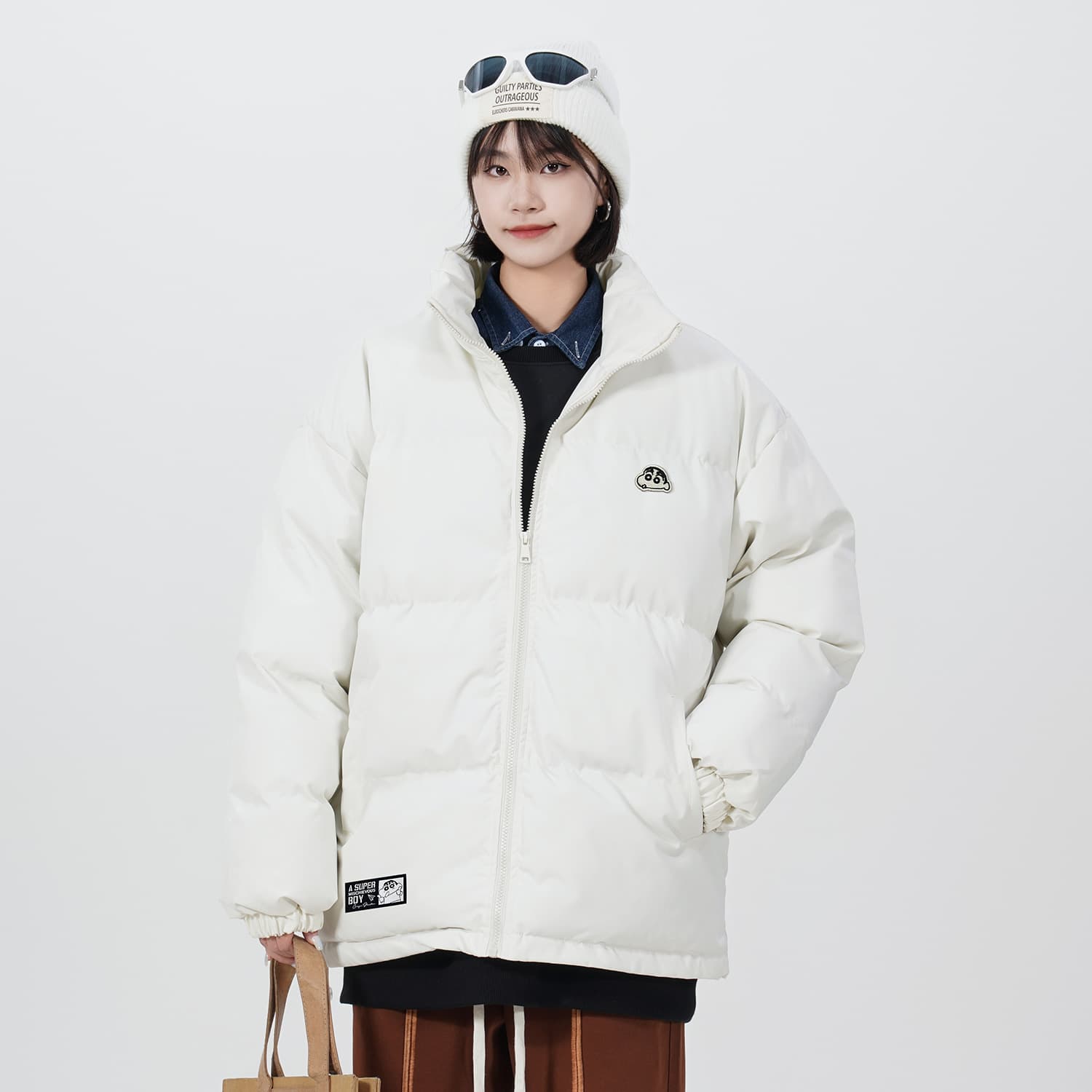 Пуховик Crayon Shinchan, пальто унисекс