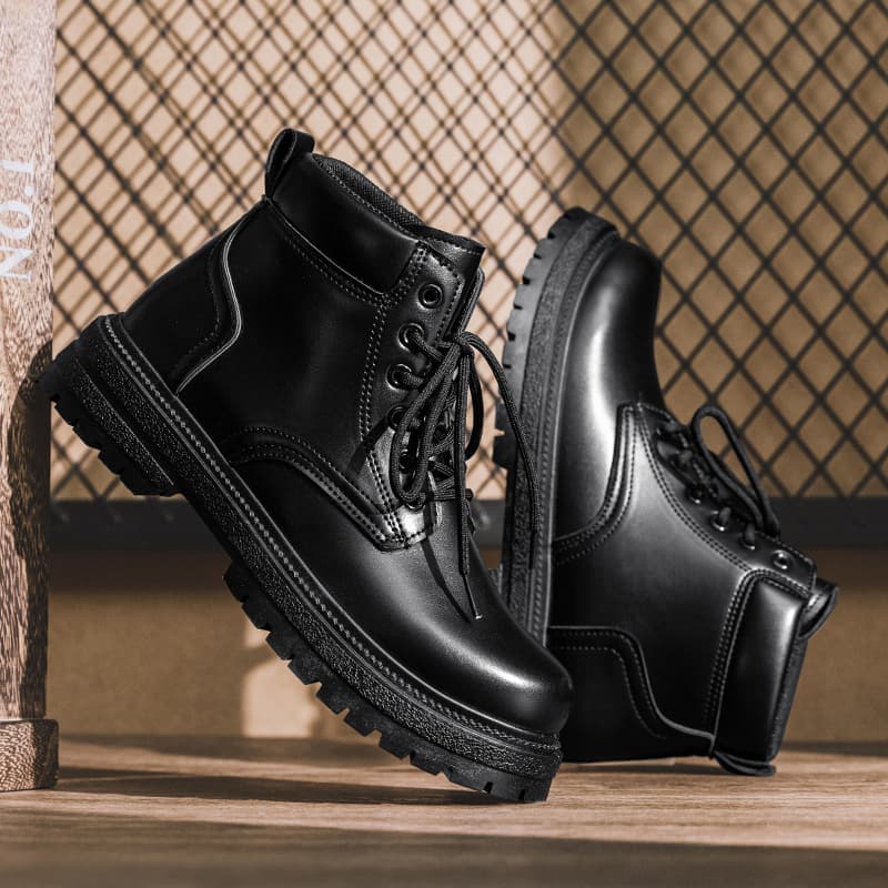 Ботинки HUANAI Martin, мужские, черный/желтый/хаки