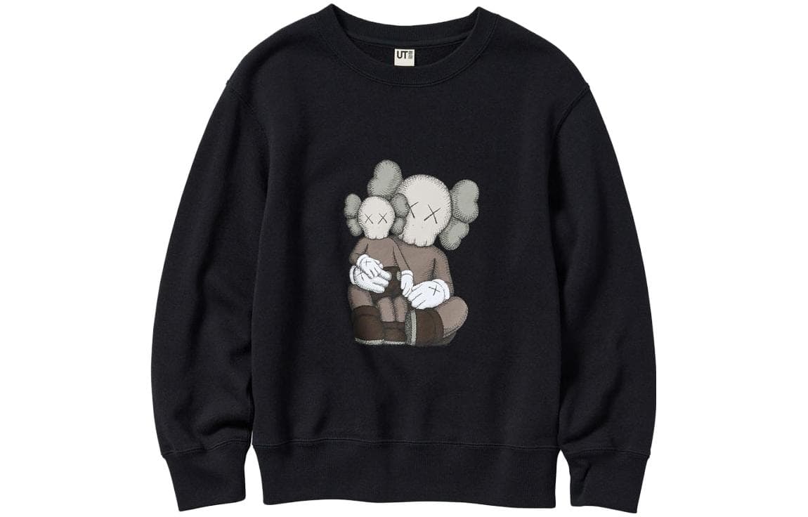Kaws X UNIQLO KAWS Collaboration Collection Sweatshirts Unisex Black