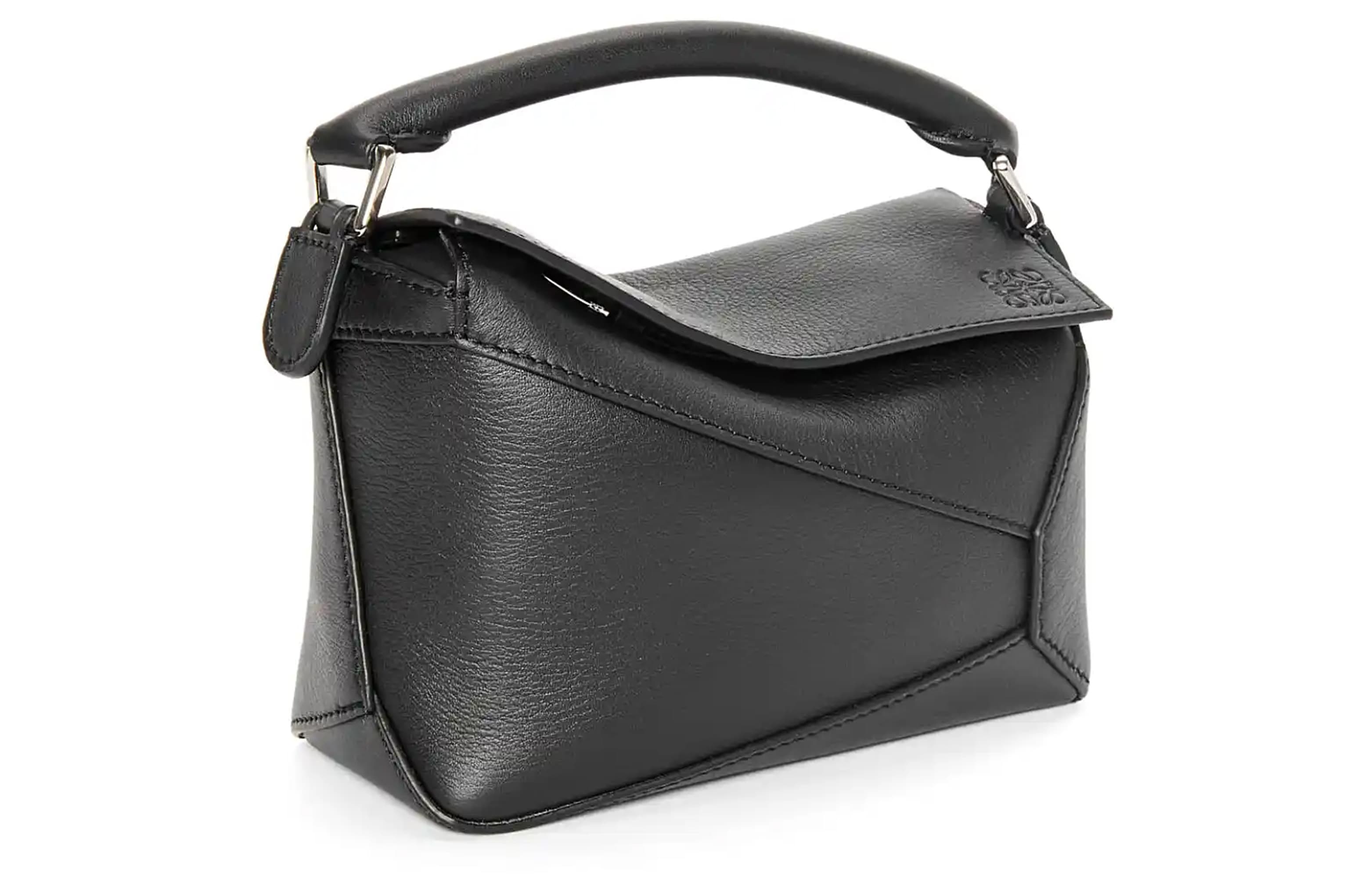 LOEWE Puzzle Сумка из коровьей кожи, сумка через плечо, сумка через плечо, мини-женская черная