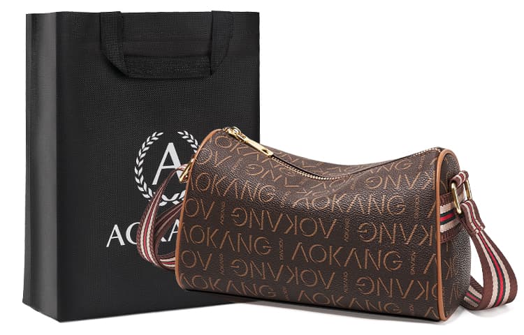 AOKANG Сумка-подушка из синтетической кожи ПВХ, сумка через плечо, сумка-цилиндр, женская сумка Boston