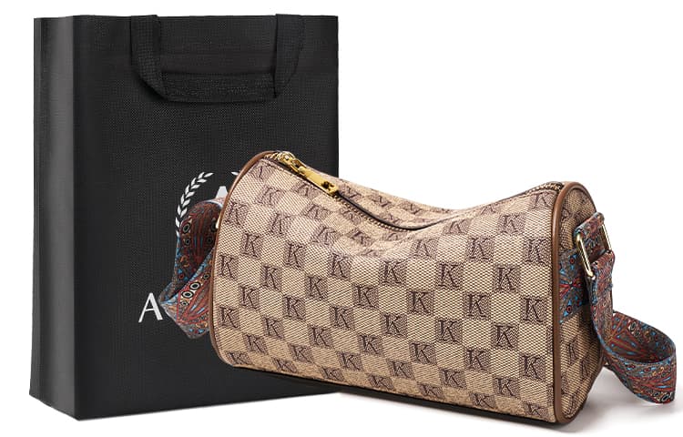 AOKANG Сумка-подушка из синтетической кожи ПВХ, сумка через плечо, сумка-цилиндр, женская сумка Boston