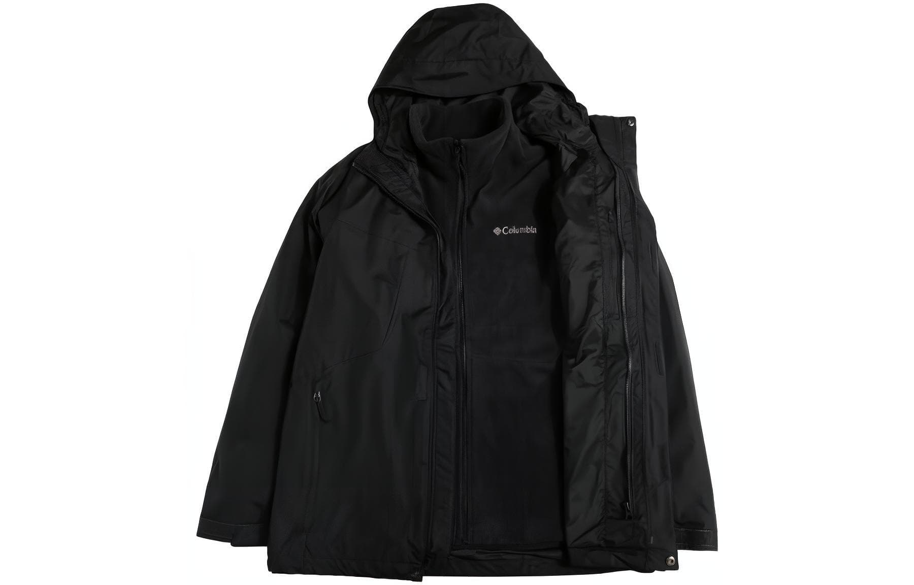 Columbia 23 Fall Outdoor Hiking Waterproof And Windproof Windbreaker Jacket Men's Black