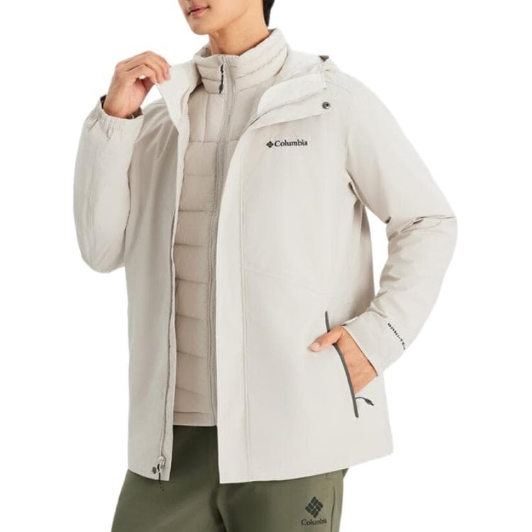Columbia CAM HEIGHTS 2 Водонепроницаемая и ветрозащитная ветрозащитная куртка-ветровка унисекс цвета экрю для походов на открытом воздухе