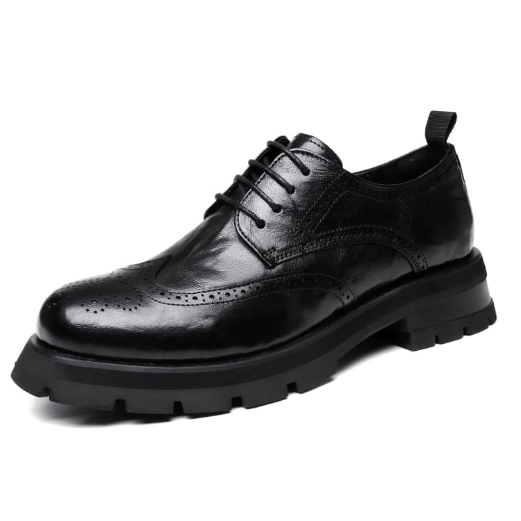 YEDANI Повседневная кожаная обувь Мужская низкая обувь Черная