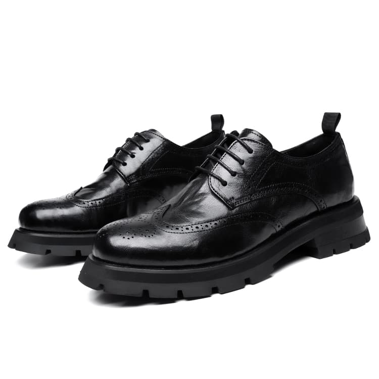 YEDANI Повседневная кожаная обувь Мужская низкая обувь Черная