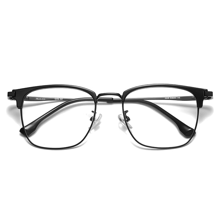 HLA TR/Memory Plastic Browline Eyeglass Frames Unisex