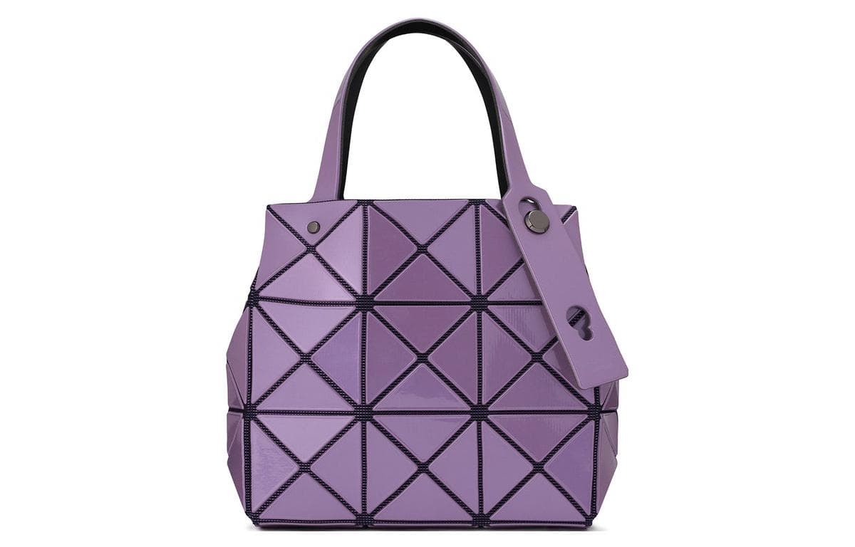 ISSEY MIYAKE CARAT Nylon Tote Bag Shopping Bag Handbags Women's Purple