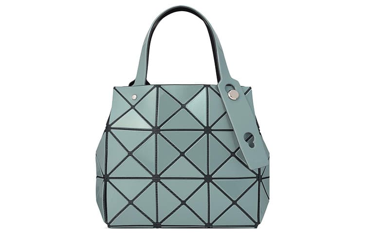 ISSEY MIYAKE CARAT Polyvinyl Chloride Resin Tote Bag, Shopping Bag, Handbag Women's Gray Green