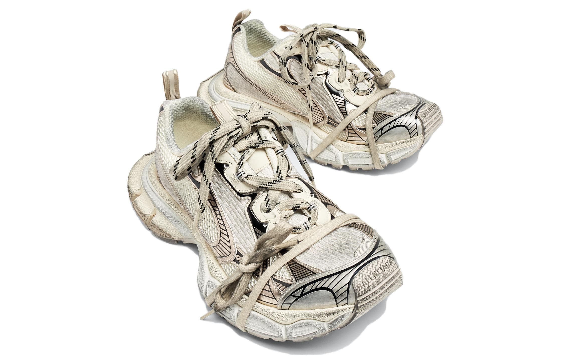 Женские кроссовки Balenciaga 3XL «Бежевая сетка и полиуретан»