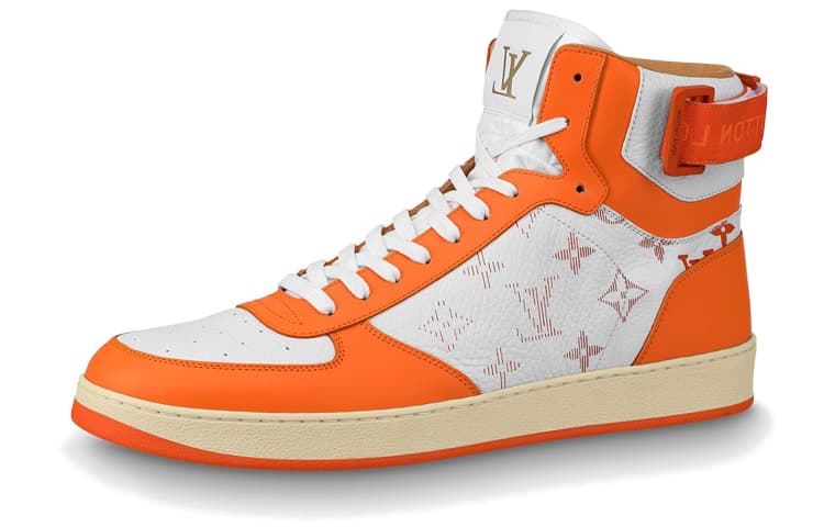 LOUIS VUITTON Rivoli High Top Stylish Skateboarding Shoes Men's Orange