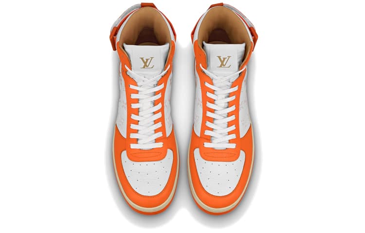 LOUIS VUITTON Rivoli High Top Стильные туфли для скейтбординга Мужские оранжевые