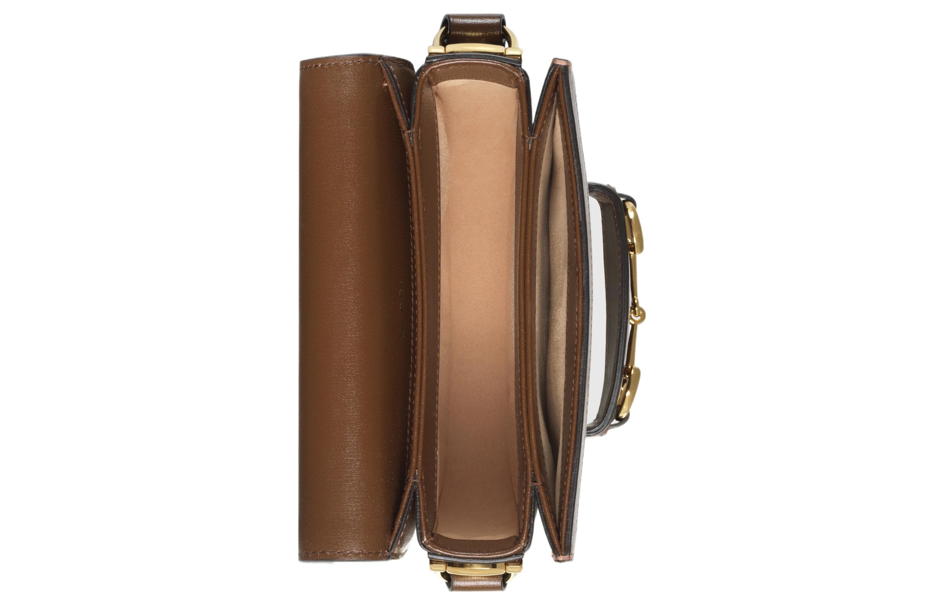 GUCCI Horsebit 1955 Холщовая сумка с кожаной отделкой Холщовая сумка, седельная сумка, сумка с клапаном Сумка на плечо Мини-унисекс Коричневая