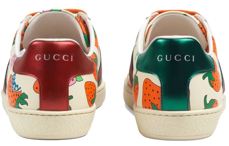 Женские кроссовки GUCCI Ace 'Strawberry White'