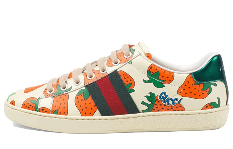 GUCCI Women's Ace 'Strawberry White' Women's