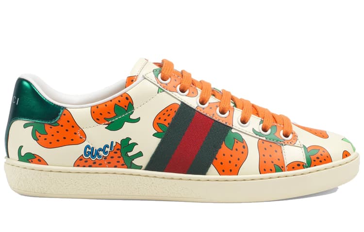 Женские кроссовки GUCCI Ace 'Strawberry White'