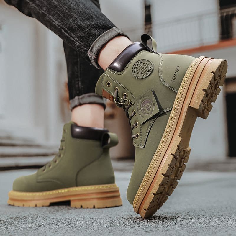 Ботинки HUANAI Martin унисекс, желтые