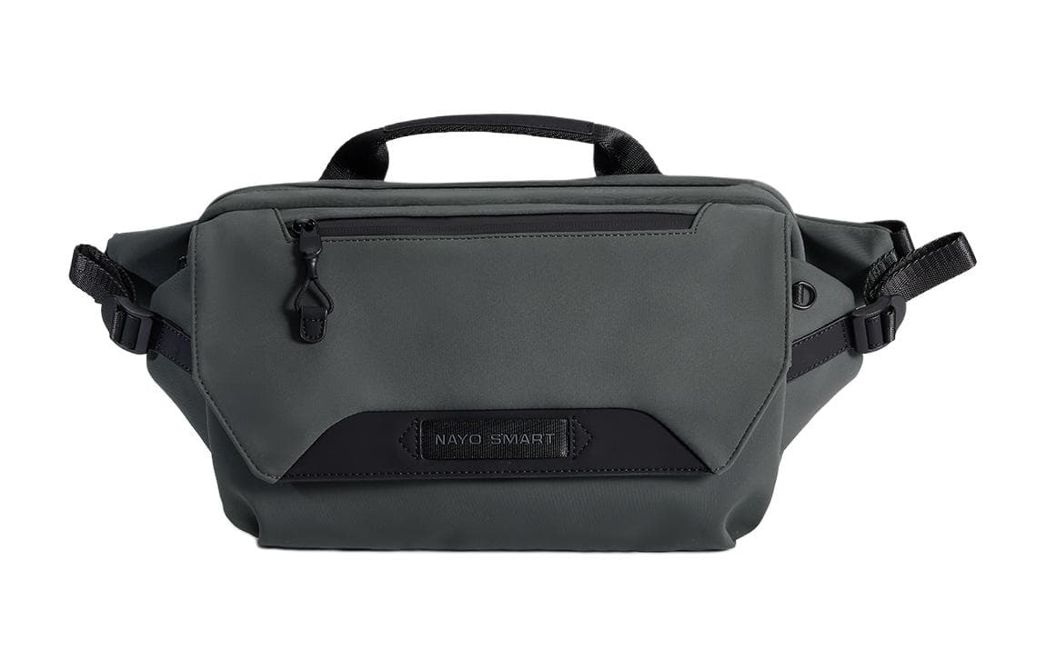 NAYO SMART Fabric Crossbody Bag, Handbag Regular Men's Gray Green/Navy Black