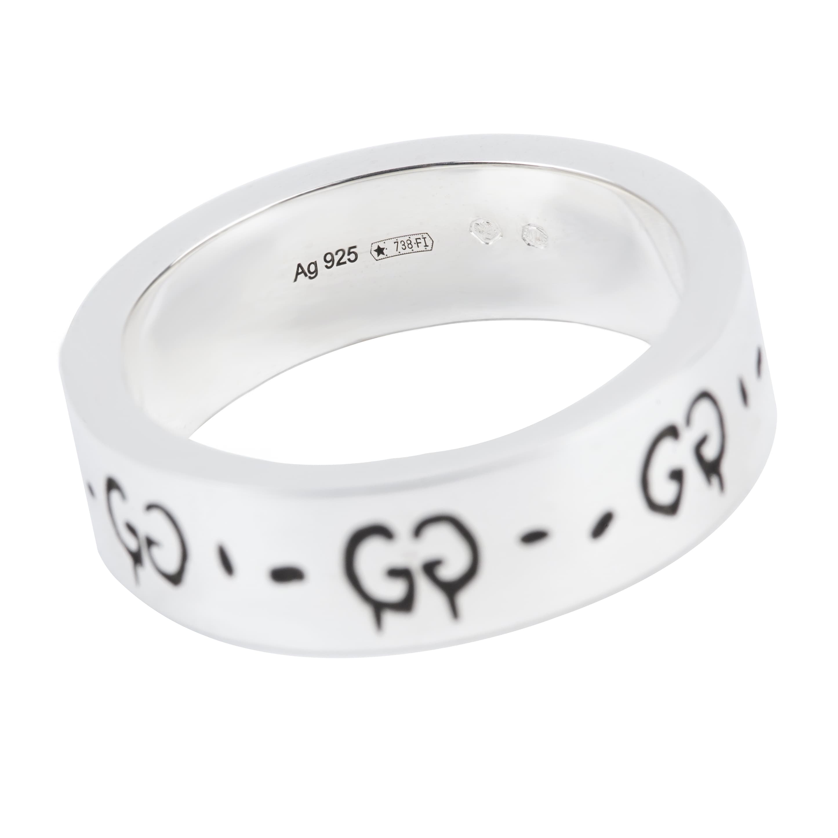 Кольцо GUCCI Ghost, маленькое серебро