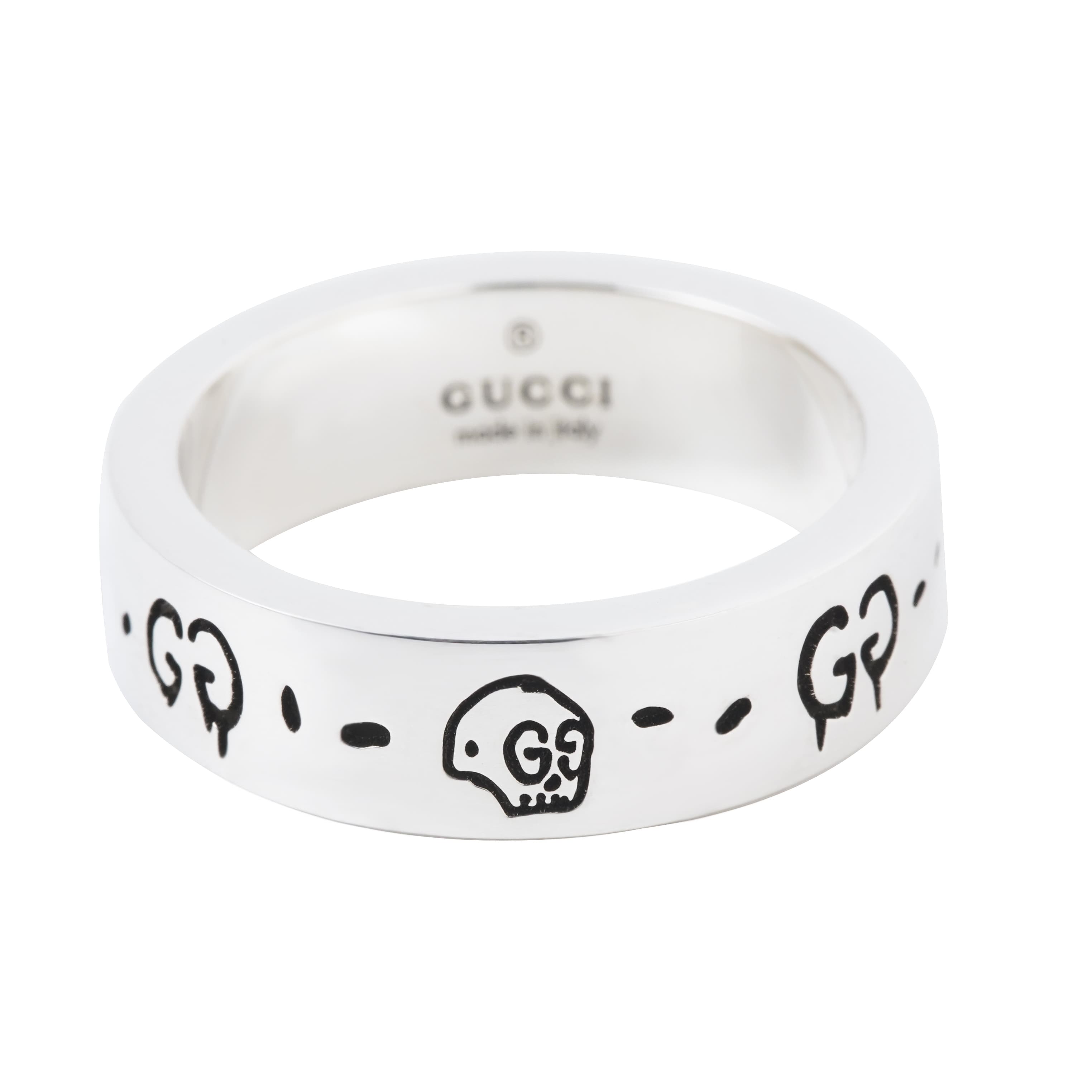 Кольцо GUCCI Ghost, маленькое серебро