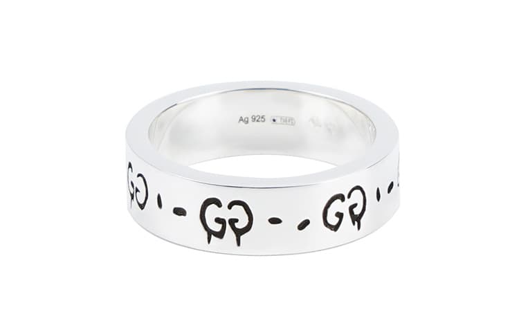 Кольцо GUCCI Ghost, маленькое серебро
