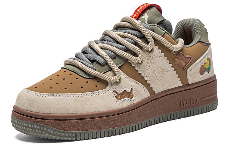 Kappa Нескользящие, устойчивые к истиранию низкие кеды для скейтборда, женские латте, кофе/бетон, серый