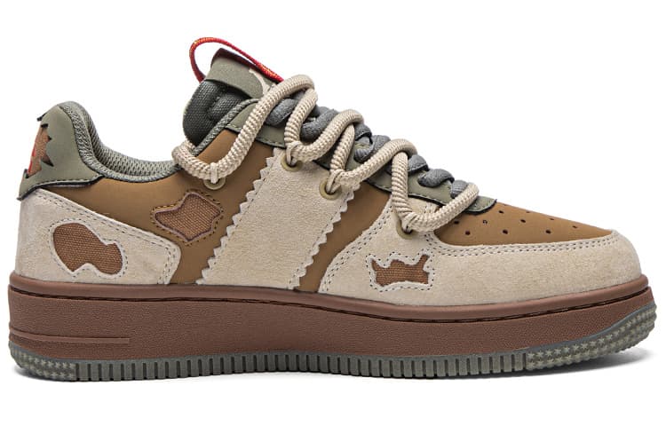 Kappa Нескользящие, устойчивые к истиранию низкие кеды для скейтборда, женские латте, кофе/бетон, серый