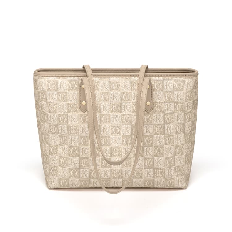 CinvaiKrose Сумка на одно плечо из ПВХ, большая сумка с монограммой, большая женская льняная сумка серого/хаки