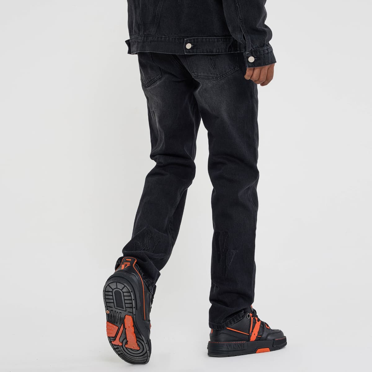 Джинсы VLONE унисекс для пар, черные