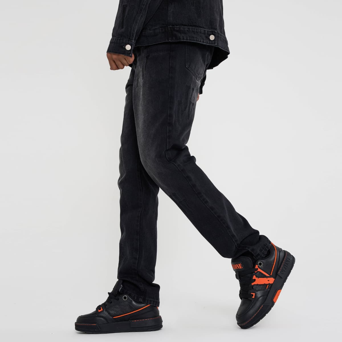 Джинсы VLONE унисекс для пар, черные