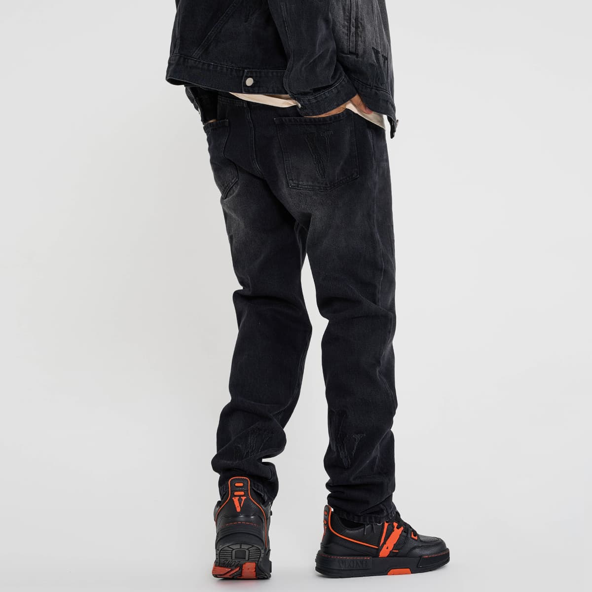 Джинсы VLONE унисекс для пар, черные