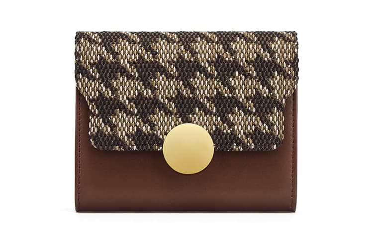 Ткань Simvay Clos, кошелек из синтетической кожи, портмоне, визитница, сумка для документов, обычный женский коричневый кошелек