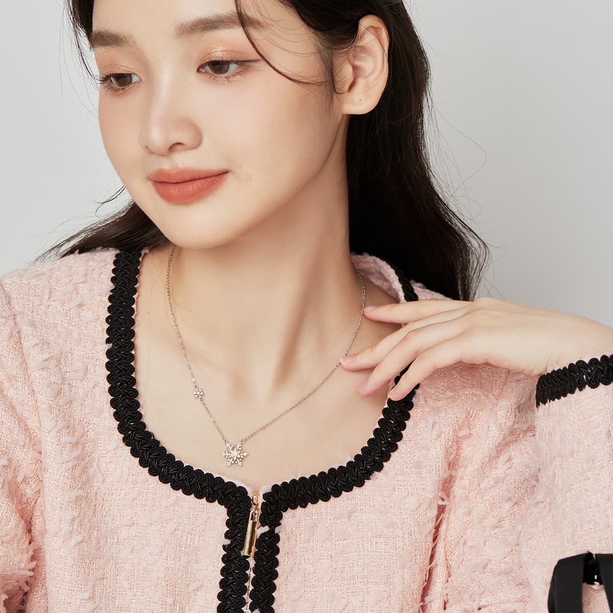 Ожерелья из сплава DODOGOGO женские, серебро, упаковка в коробке