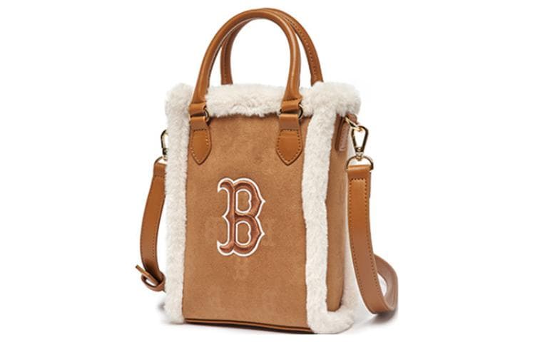 Замшевая сумка через плечо MLB, обычная женская сумка светло-коричневого цвета