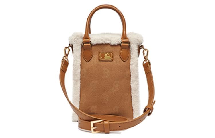 Замшевая сумка через плечо MLB, обычная женская сумка светло-коричневого цвета