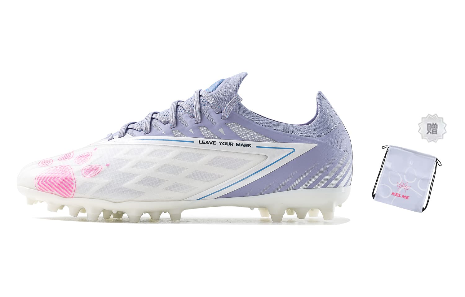 KELME Shadow 1.5 Soccer Shoes Unisex Low top White Purple