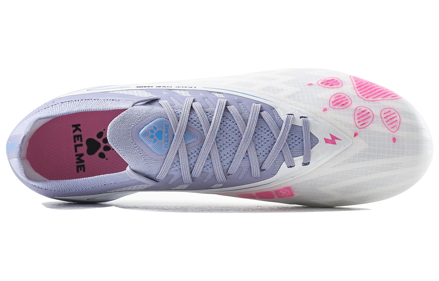 KELME Shadow 1.5 футбольные бутсы унисекс низкие белые фиолетовые