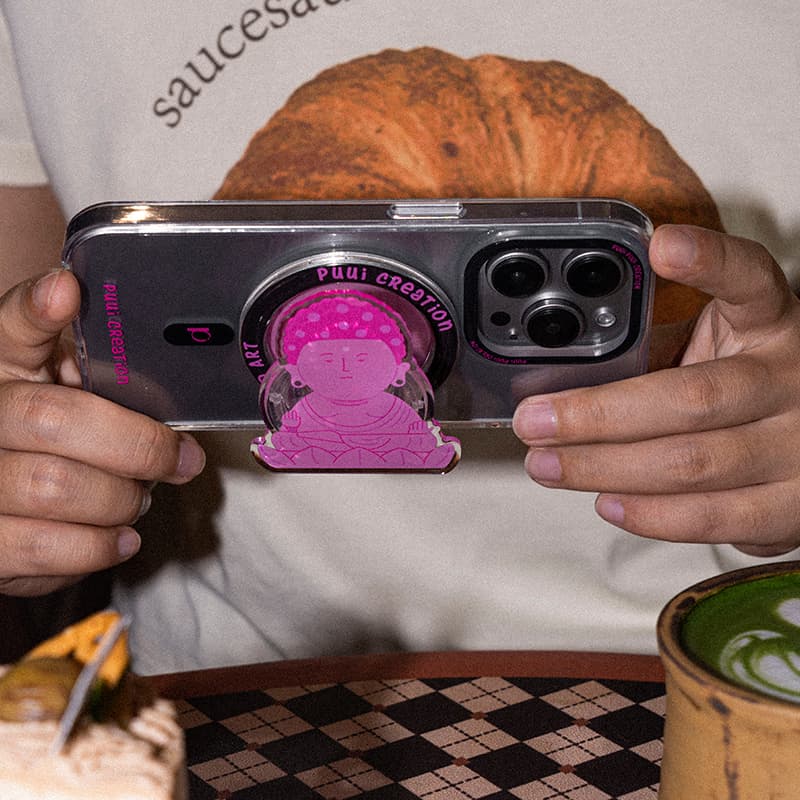Прозрачные необычные розовые чехлы для телефонов Puui для iPhone15Promax/14Promax/13Proma Apple Magnetic
