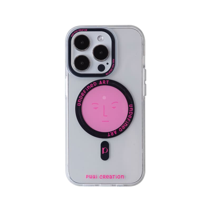 Puui Transparent Quirky Pink Phone Cases IPhone15Promax/14Promax/13Proma Apple Magnetic