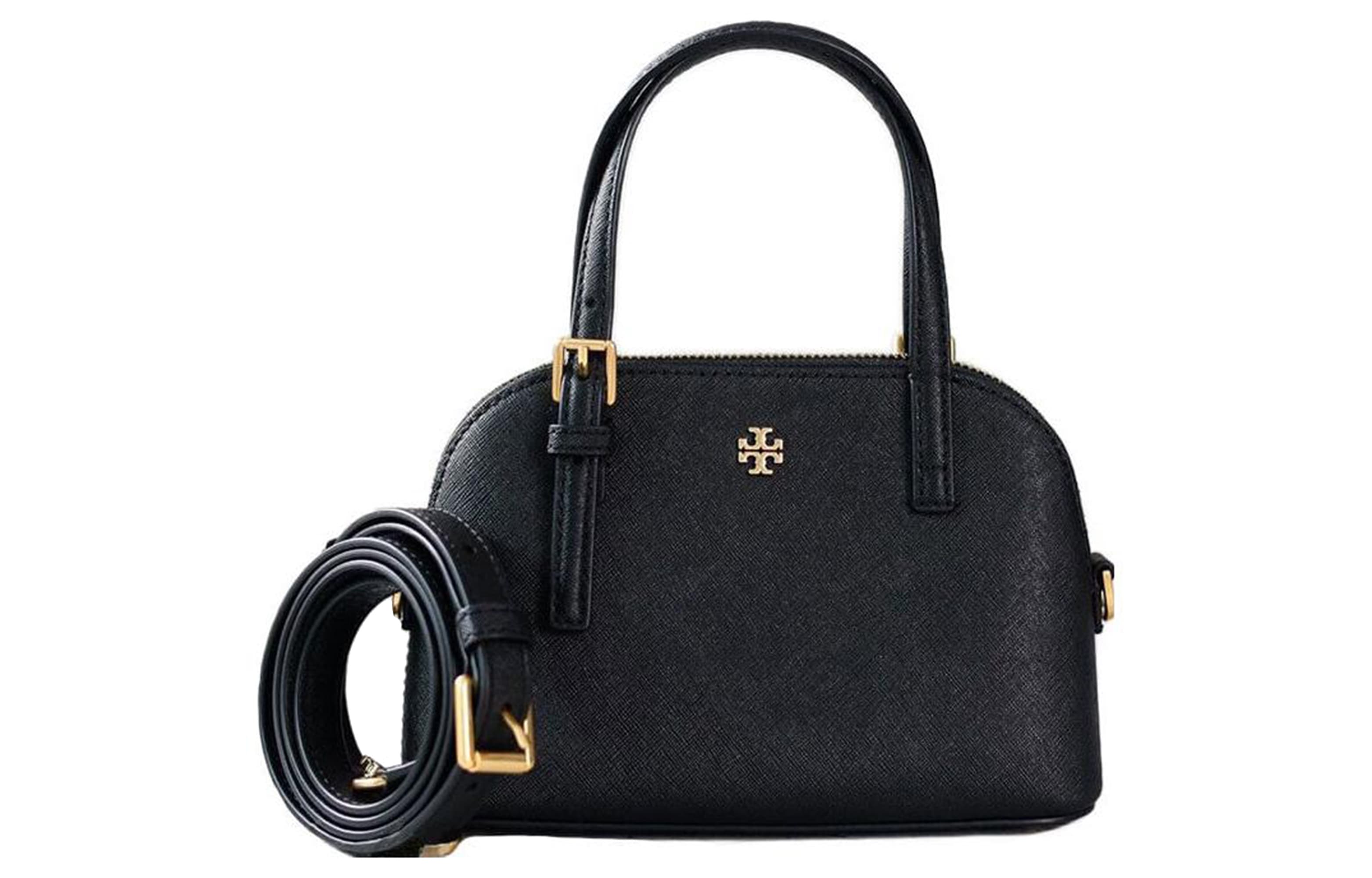 TORY BURCH Emerson Leather Dome Bag One Shoulder Handbag Women's Black