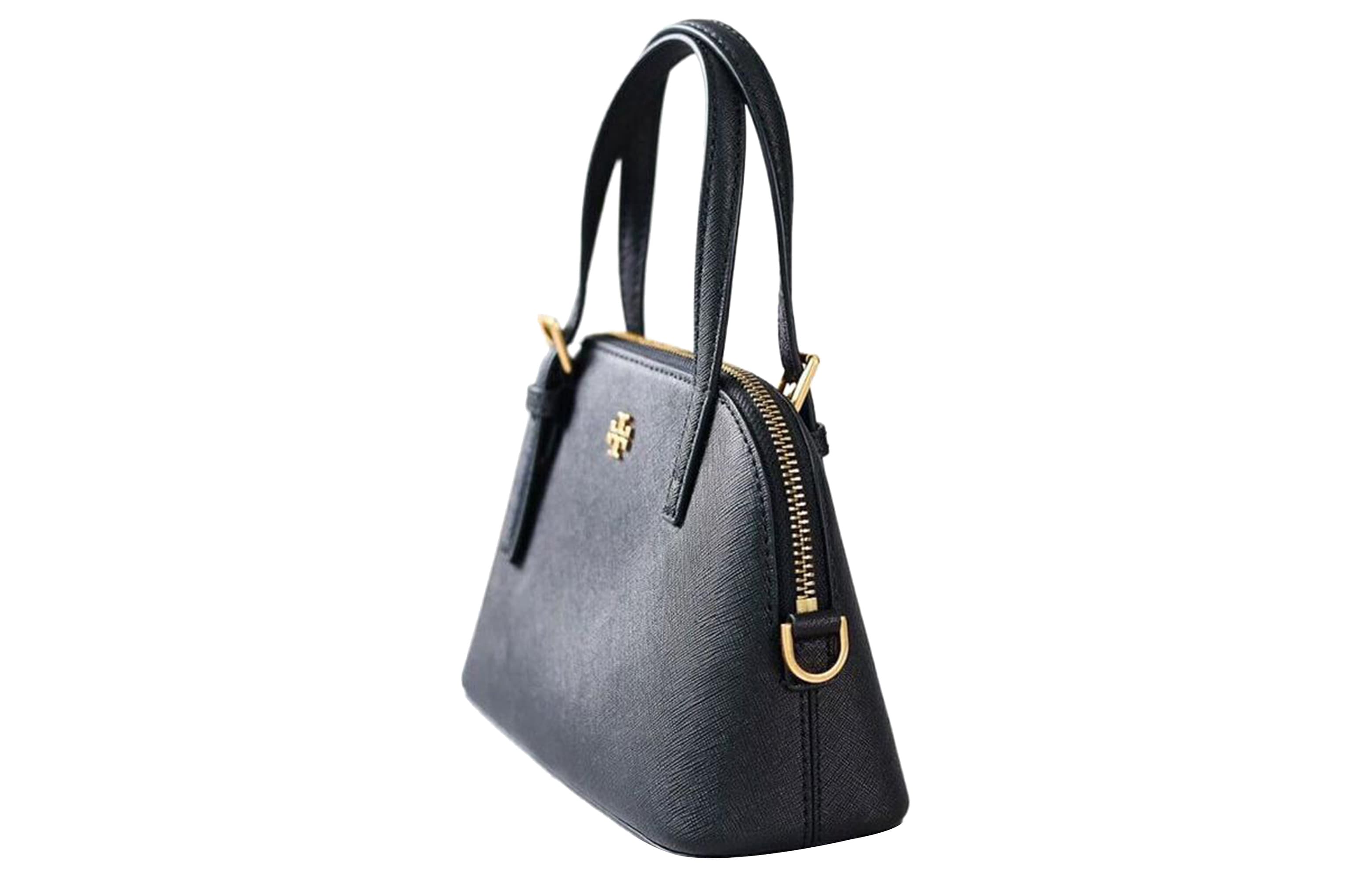 TORY BURCH Emerson Кожаная Сумка Dome Сумка на одно плечо Женская Черная