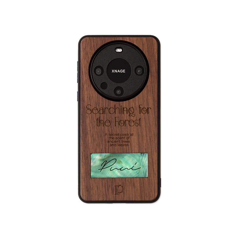 Puui Wooden Creative Solid Wood With Chain Phone Cases Huawei Mate 60 / 60 Pro Artistic Impact Resistant