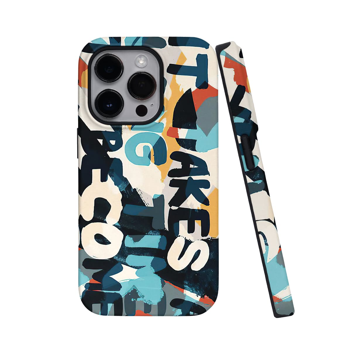 Keshami PC Material Anti Drop Style/Half Bag Style With Magnetic Watercolor Letter Phone Cases