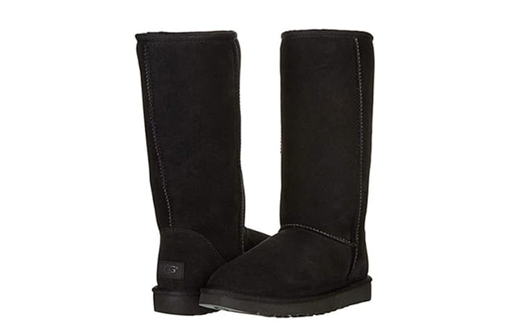 Черные женские UGG Classic Tall Ii на флисовой подкладке