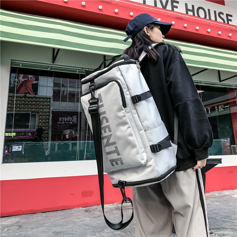 Оксфордский рюкзак Deli Bear, большой, унисекс, черный/красный/серый