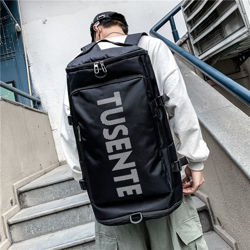 Оксфордский рюкзак Deli Bear, большой, унисекс, черный/красный/серый