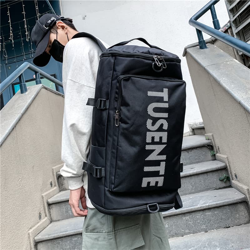 Оксфордский рюкзак Deli Bear, большой, унисекс, черный/красный/серый